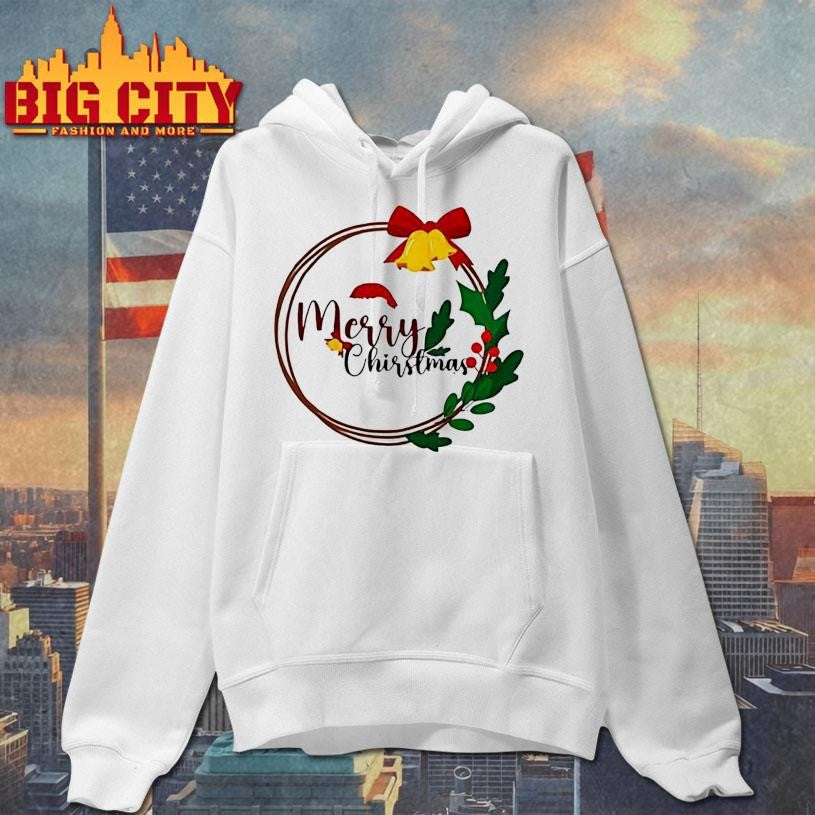 Girls Merry Christmas Wreath shirt