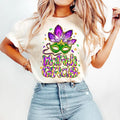 Glitter Mardi Gras Shirt, Fleur De Lis Shirt, Mardi Beads Louisiana Festival Sweatshirt