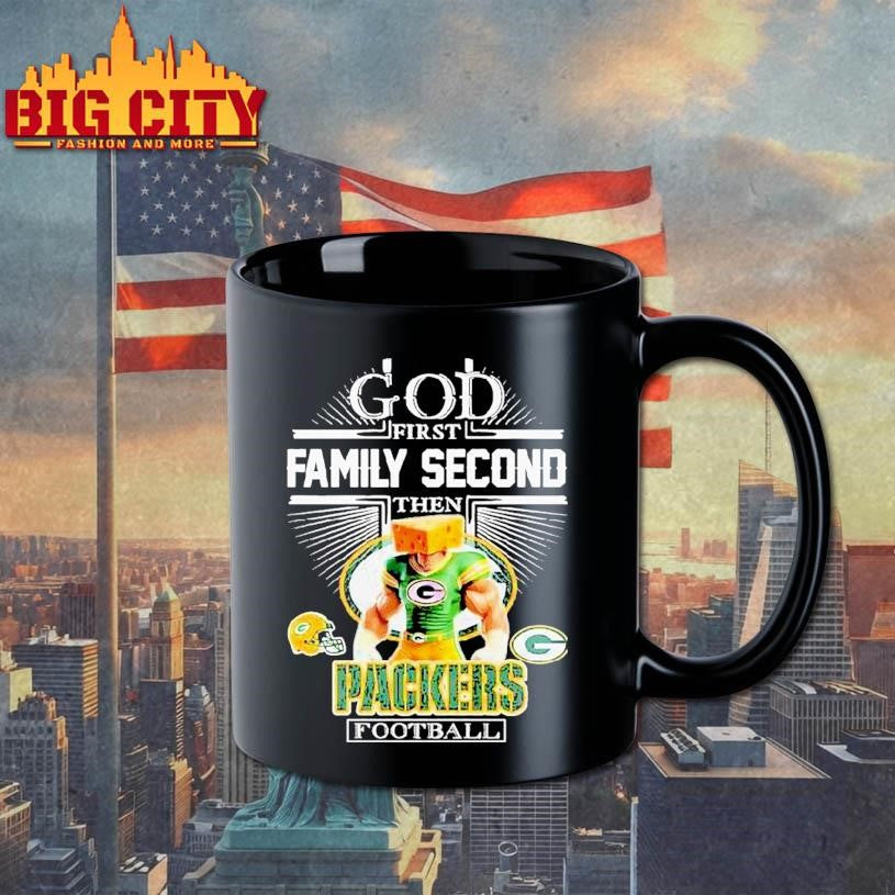 God First Family Second Then Green Bay Packers Mascot Shirt