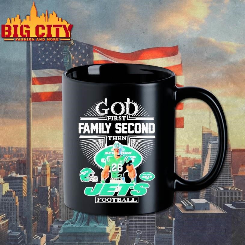 God First Family Second Then New York Jets Football Graphic Shirt