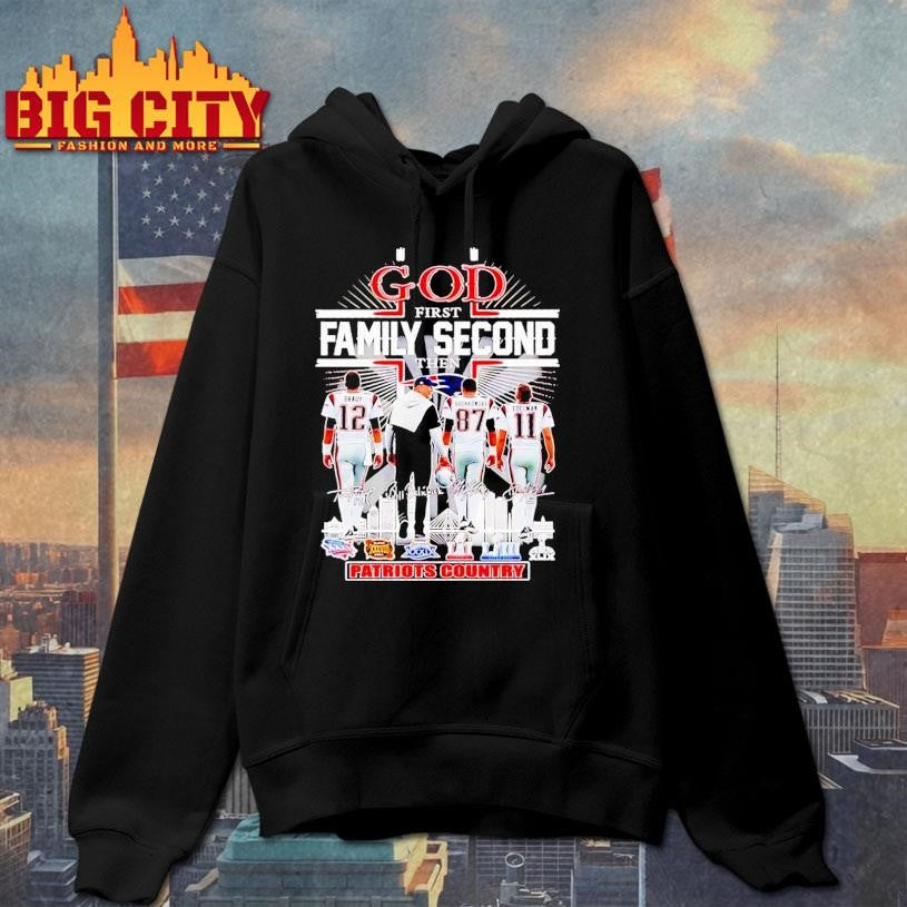God first family second then Patriots country players Shirt