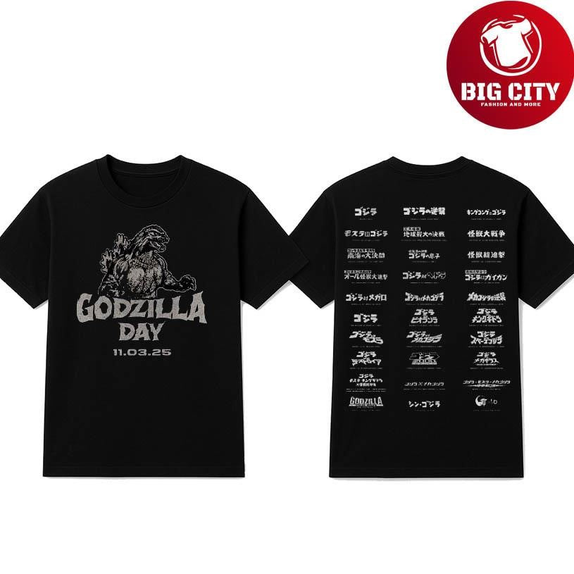Godzilla 2025 Anniversary Two Sided Shirt