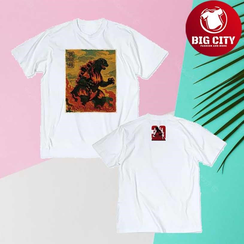 Godzilla Vs Destoroyah 30Th Anniversary Scene Illustration Two Sided Shirt