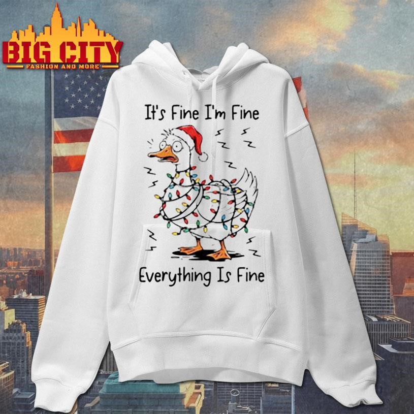 Goose Xmas Christmas Lights It’s Fine I’m Fine Everything Is Fine shirt
