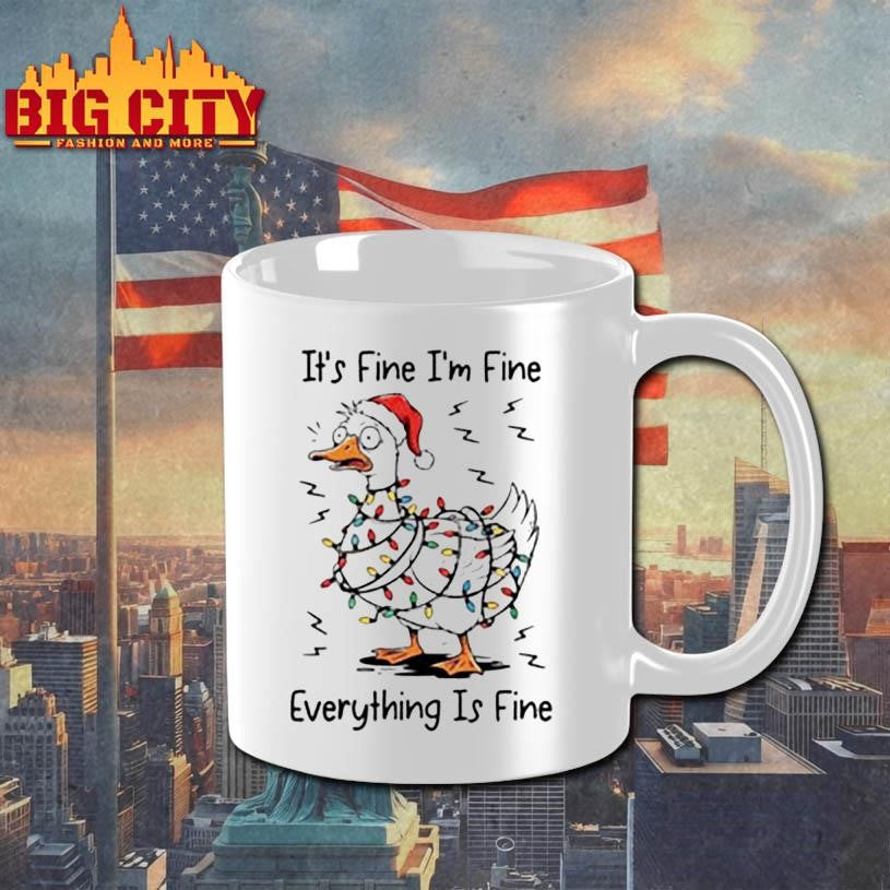 Goose Xmas Christmas Lights It’s Fine I’m Fine Everything Is Fine shirt