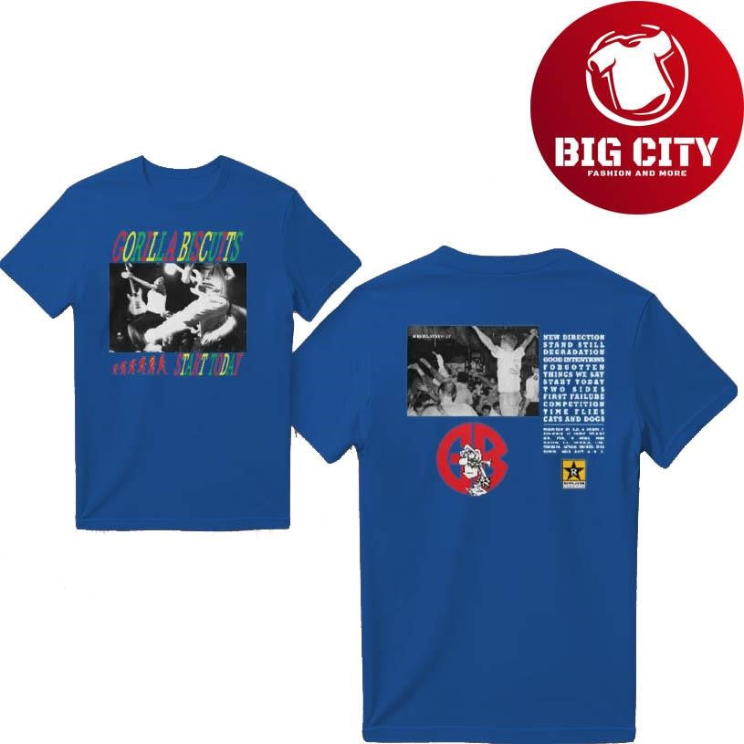 Gorilla Biscuits Start Today EU Tour 2025 Two Sided Shirt