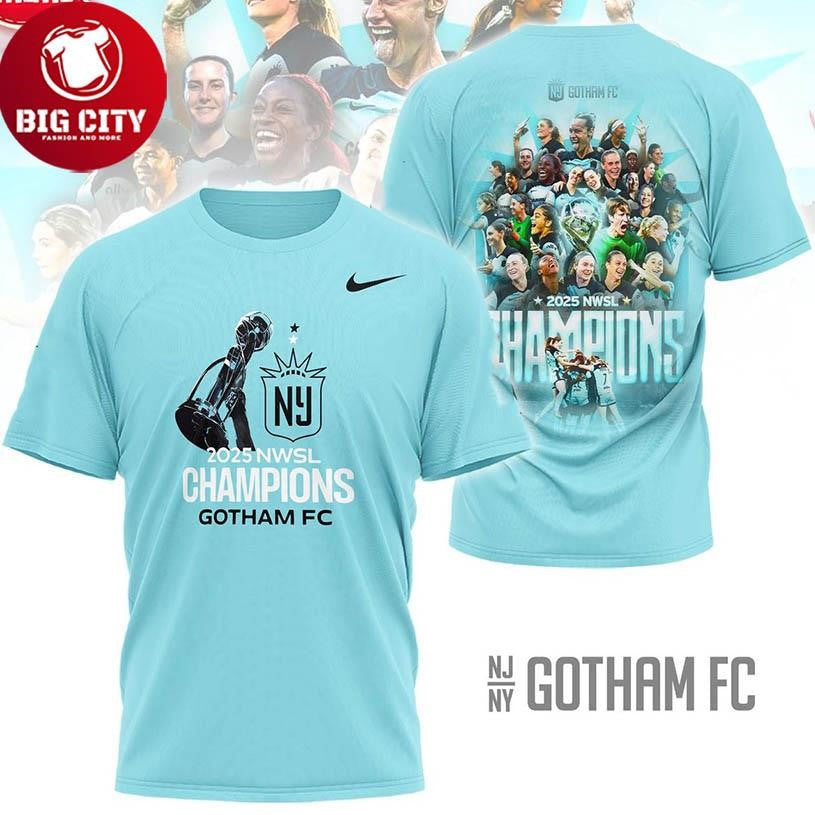 Gotham FC National Women’s Soccer League 2025 Champions Two Sided Shirt