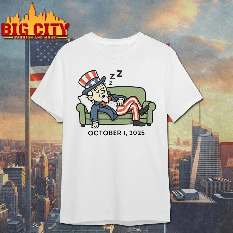 Government Shutdown Sleeping Uncle Sam shirt