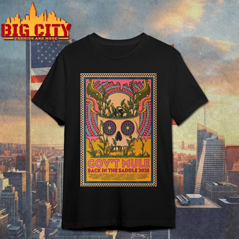 Gov’t Mule 2025 Back In The Saddle Concert Poster Shirts