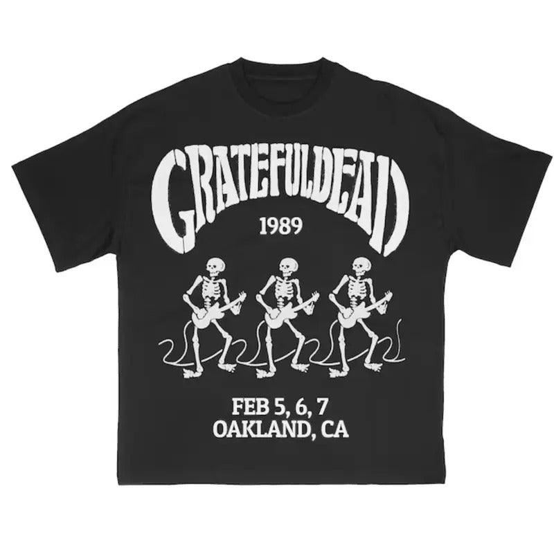 Grateful Dead Shirt, Tour Merch, Vintage Rock Tee, Retro Graphic Tee, Rock Band Shirt, Old School Shirt, Thrift Style, 80s, 90s, Y2K Grunge Menswear Top Underwear Man Tshirt Streetwear Tropical Shortsleeve Bes