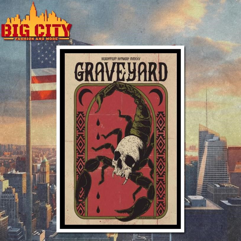 Graveyard Desertfest Antwerp Belgium Festival 2025 Poster Shirt