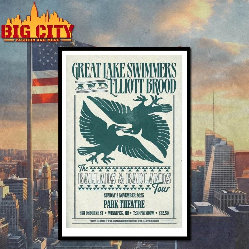 Great Lake Swimmers Winnipeg Tour 2025 Poster Shirt