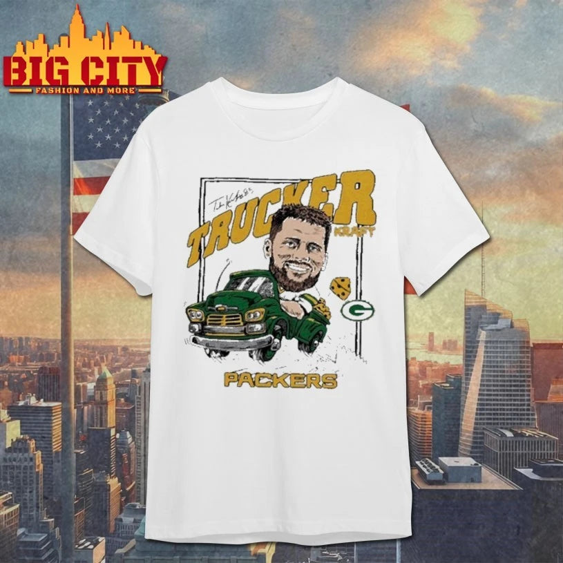 Green Bay Packers Homage #85 Tucker Kraft Trucker shirt