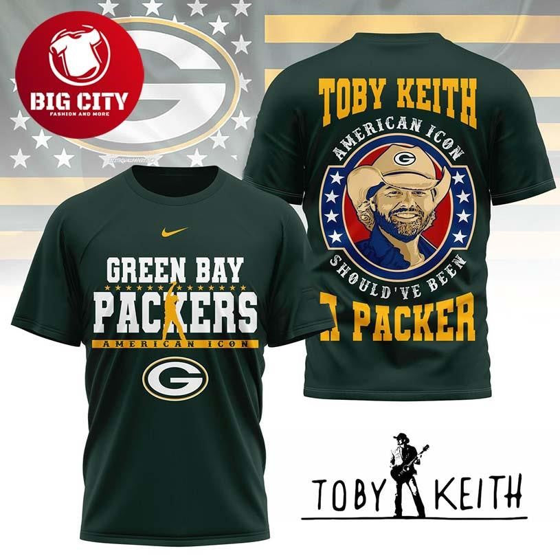 Green Bay Packers Toby Keith American Icon Should’ve Been A Packers Two Sided Shirt