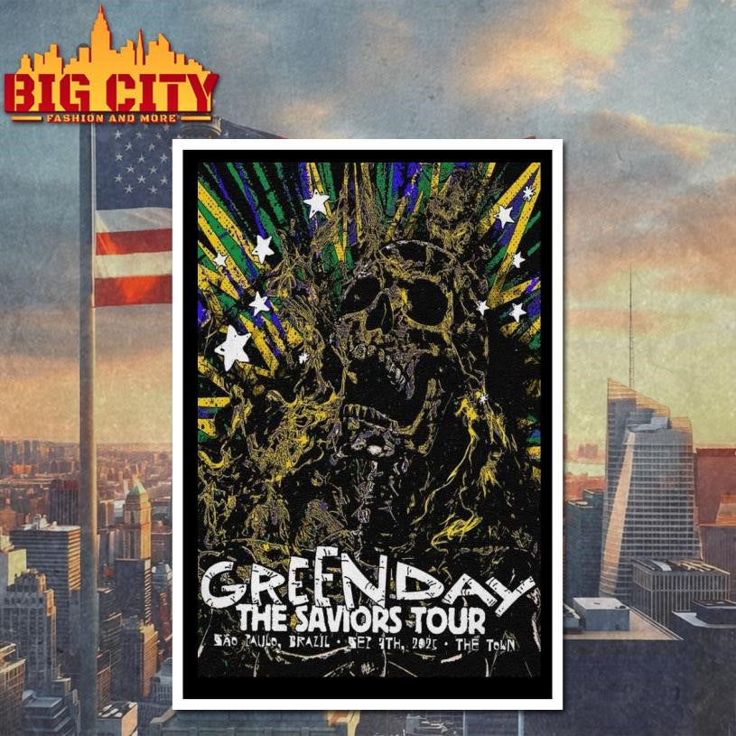 Green Day Sep 7th 2025 The Town Show Poster shirt