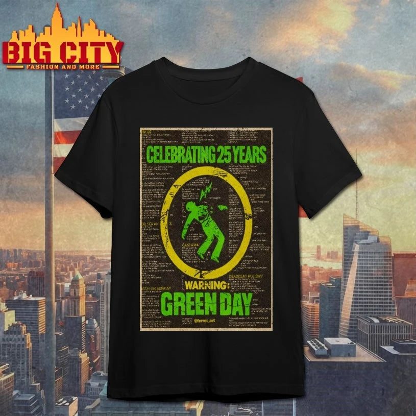 Green Day Warning Celebrating 25 Years Poster shirt