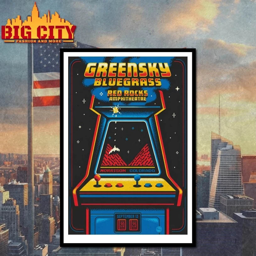 Greensky Bluegrass 9.13.2025 Red Rocks In Morrison CO Poster shirt