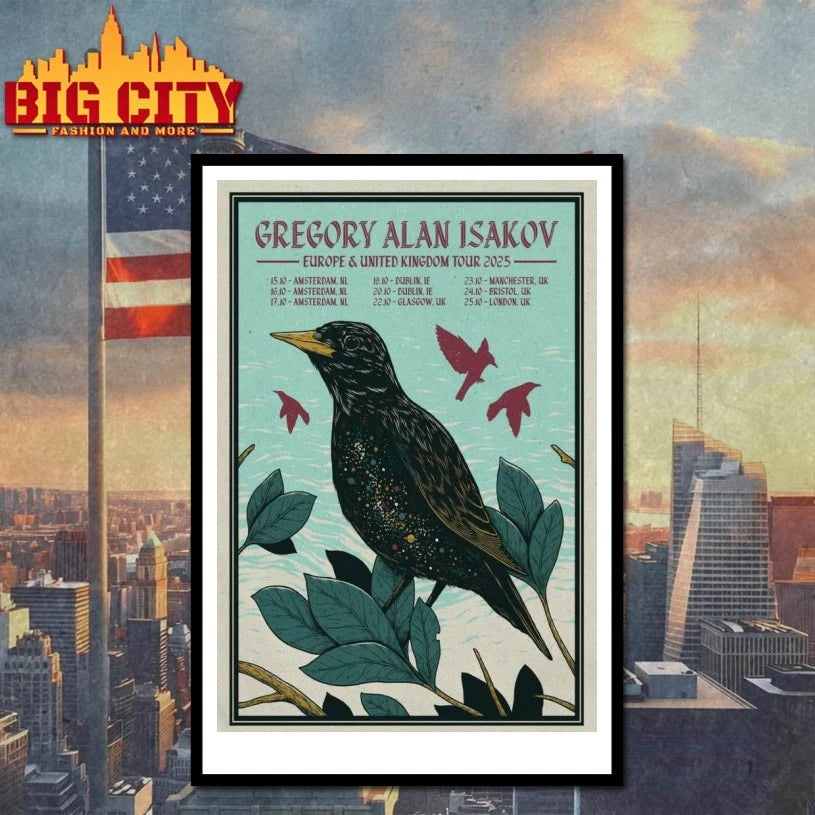 Gregory Alan Isakov Europe and United Kingdom Tour 2025 Poster Shirt