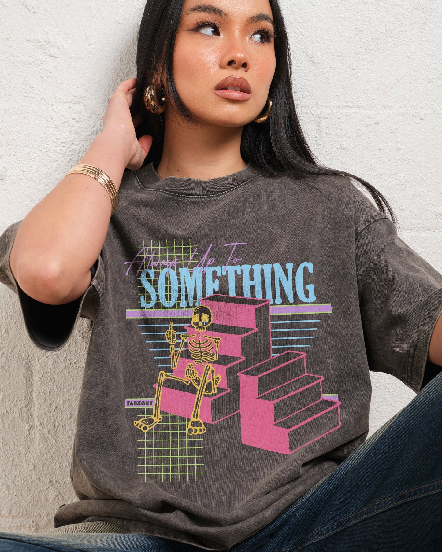 Always Up To Something Oversized Tee