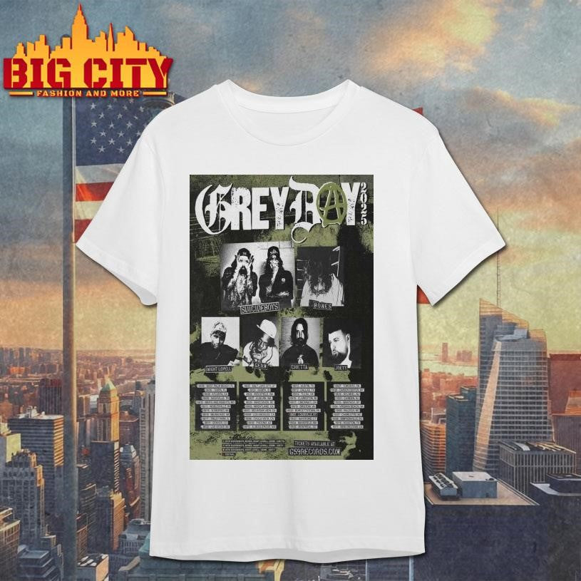 Greyday Tour Poster Aug &amp; Sept 2025 Poster shirt