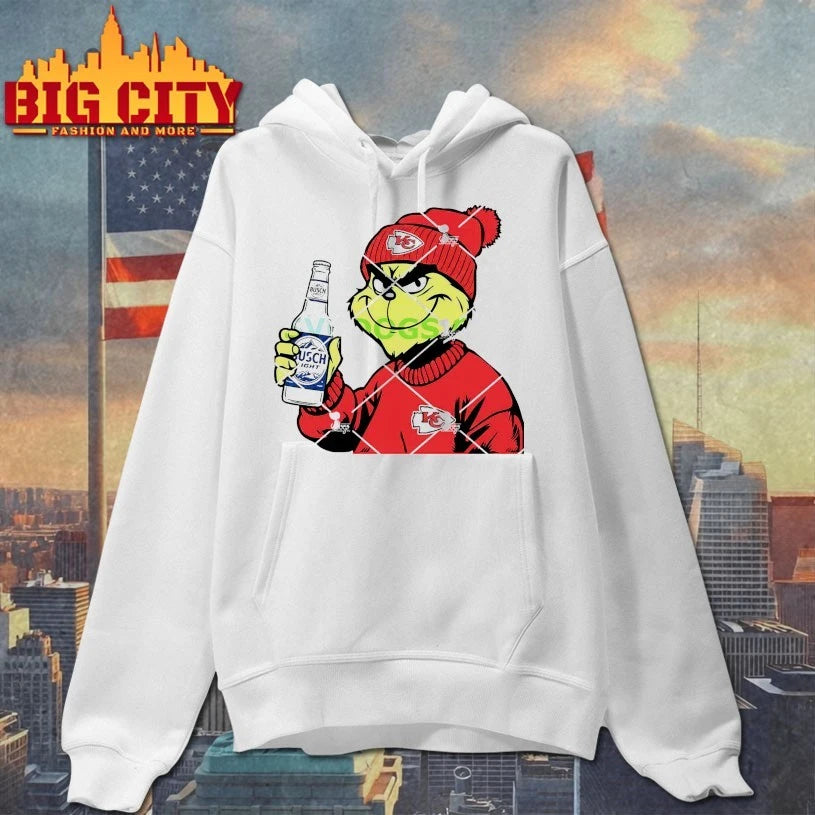 Grinch Christmas Kansas City Chiefs Drink Busch Light shirt