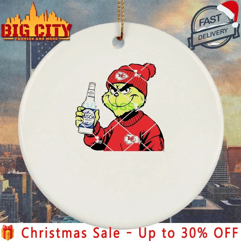 Grinch Christmas Kansas City Chiefs Drink Busch Light shirt