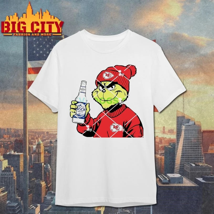 Grinch Christmas Kansas City Chiefs Drink Busch Light shirt