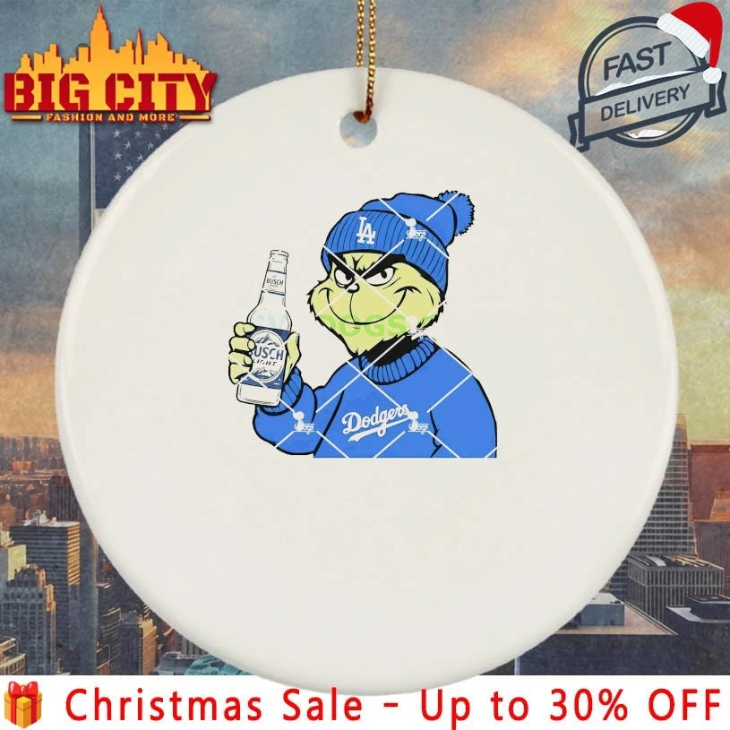 Grinch Christmas Los Angeles Dodgers Drink Busch Light shirt
