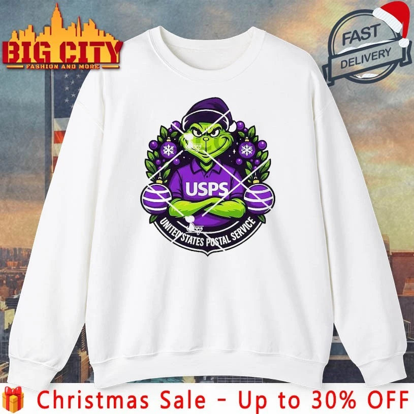 Grinch Christmas USPS United States Postal Service shirt
