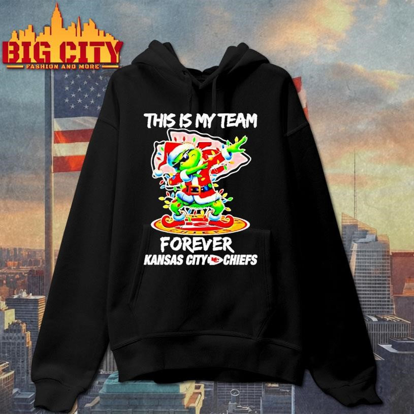 Grinch Dabbing This Is My Team Forever Kansas City Chiefs Christmas Shirt