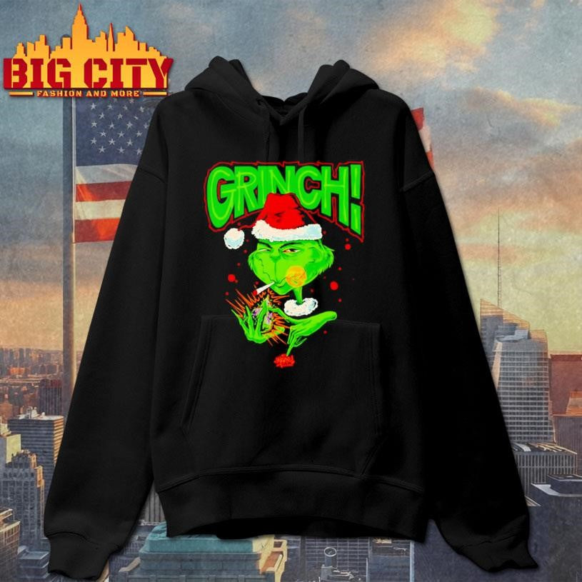 Grinch Stole Christmas Santa Claus Mans shirt