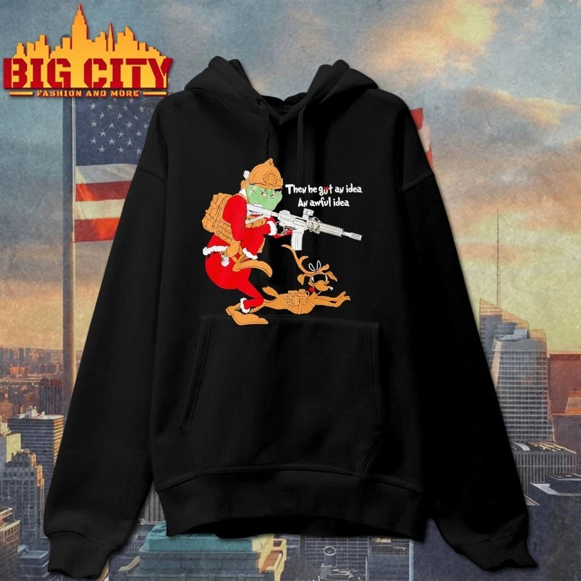 Grinch Taking Gun Then He Got An Idea An Awful Idea shirt