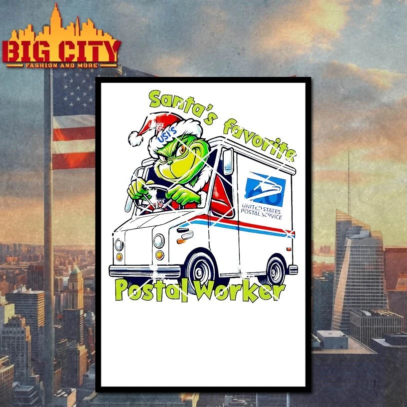 Grinch USPS Santa’s Favorite Postal Worker shirt