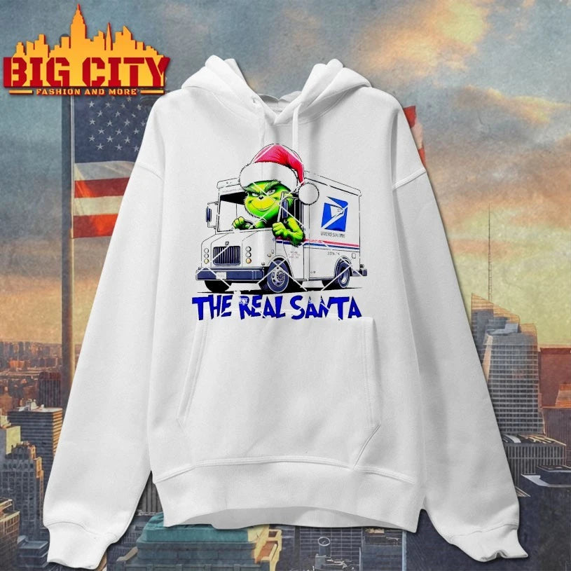Grinch USPS The Real Santa Christmas shirt