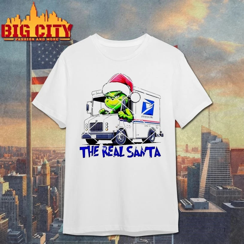 Grinch USPS The Real Santa Christmas shirt