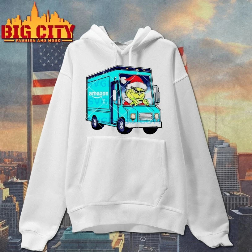 Grinch driver truck Christmas Amazon Shirt