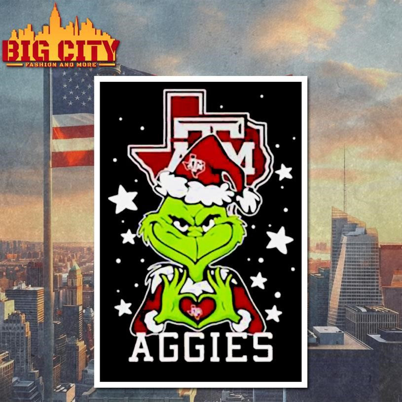 Grinch love Texas A&amp;M Aggies Christmas ’25 shirt