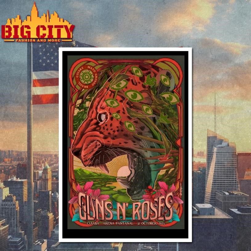 Guns N’ Roses Oct 31 2025 Cuiabá Event Poster Shirt