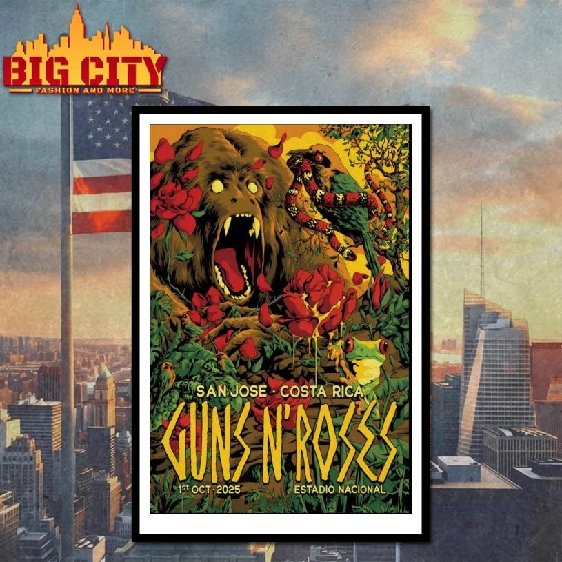 Guns N’ Roses San José Costa Rica 10.1.2025 Poster shirt