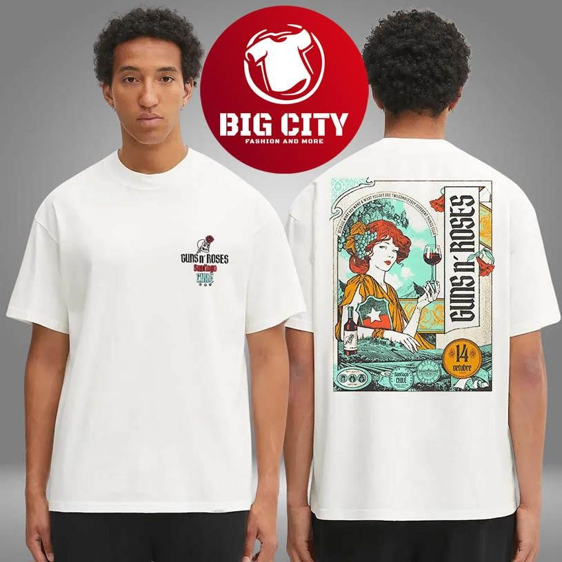 Guns N’ Roses Santiago Tour On Oct 14 2025 Poster Shirt