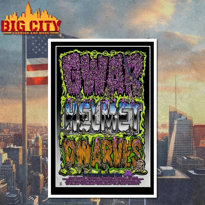 Gwar Helmet Dwarves The Return Of Gor New Tour 2025 Poster shirts