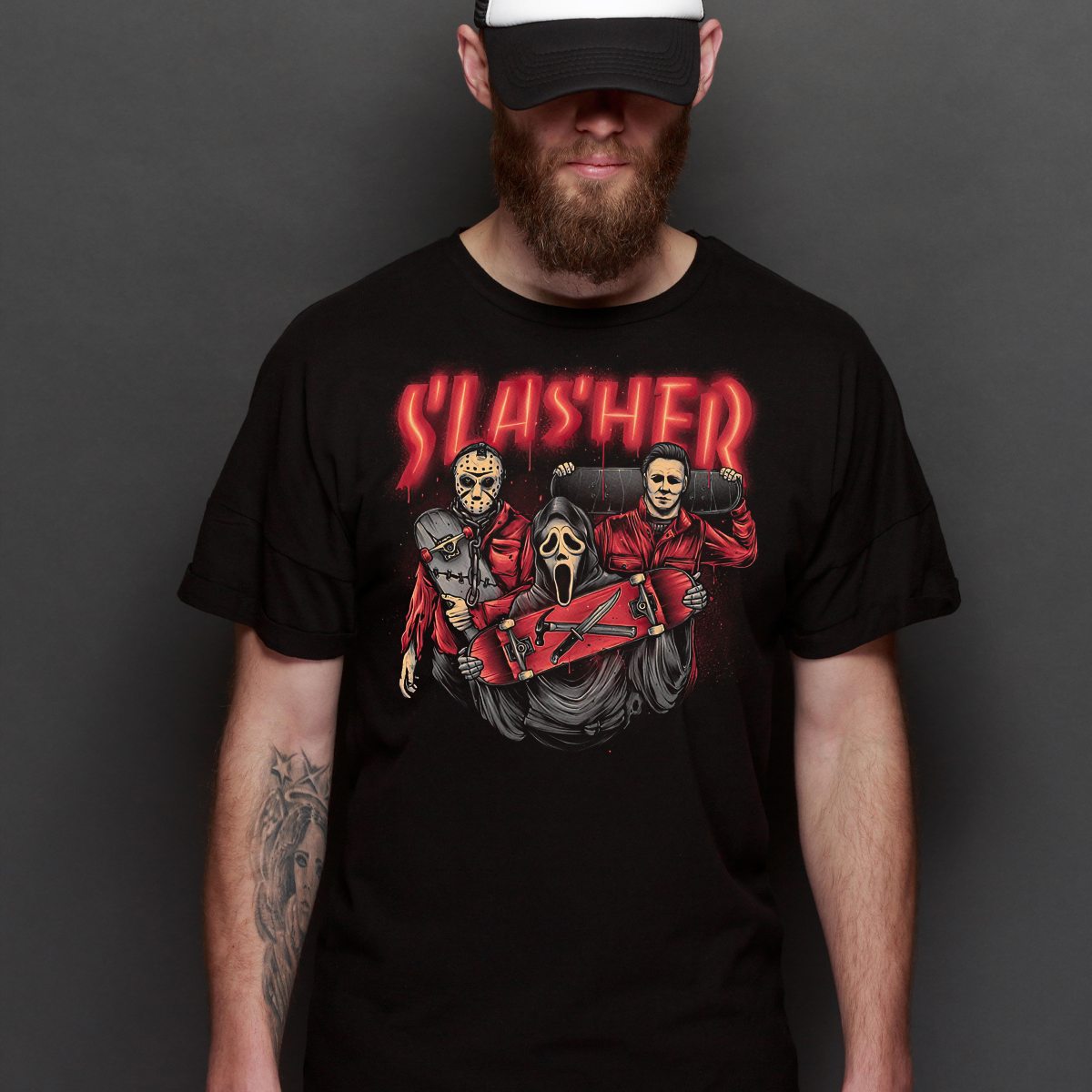 Horror Movies Slasher T-Shirt Cotton Block Tee