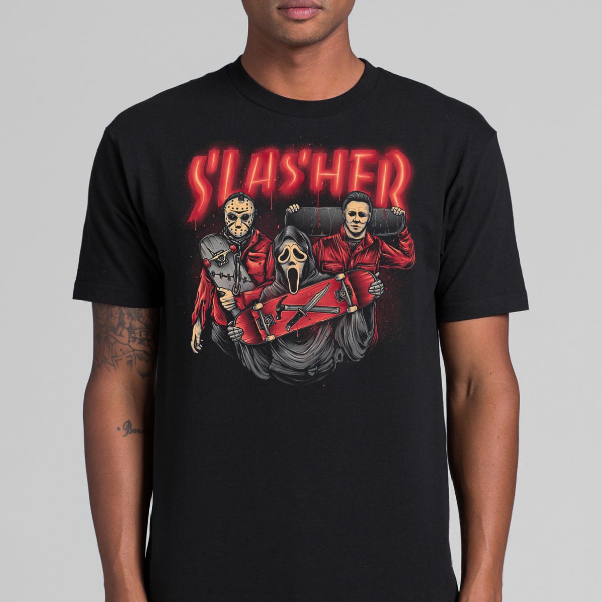 Horror Movies Slasher T-Shirt Cotton Block Tee