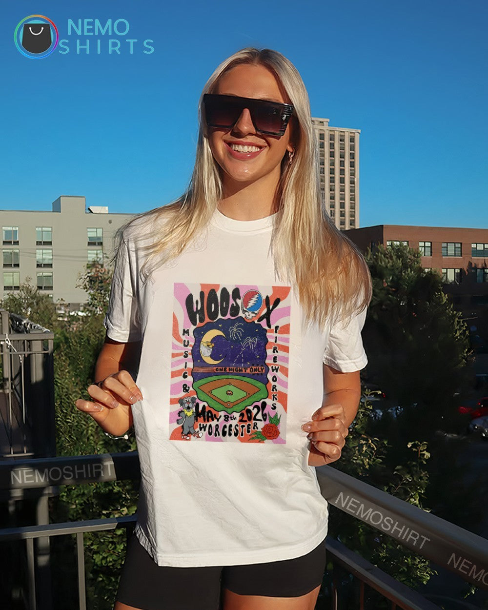 Grateful Dead Woosox music and firework 2026 Worcester shirt