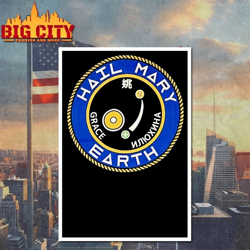 Hail Mary Earth logo shirts