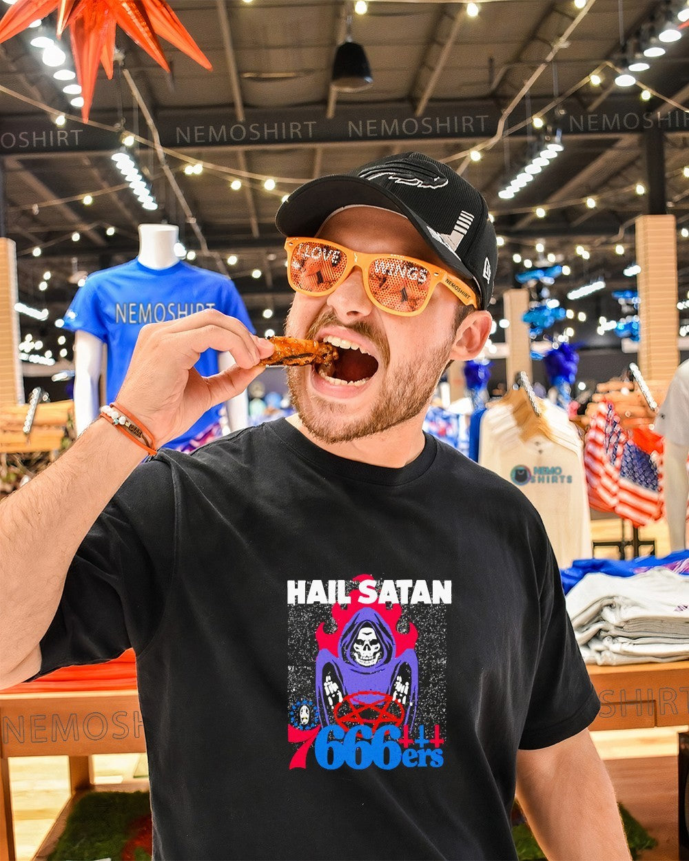 Hail Satan 7666ers reaper Philadelphia 76ers shirt