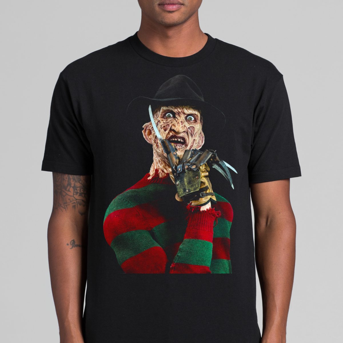 Freddy Krueger V2 Horror movies T-Shirt Cotton Block Tee