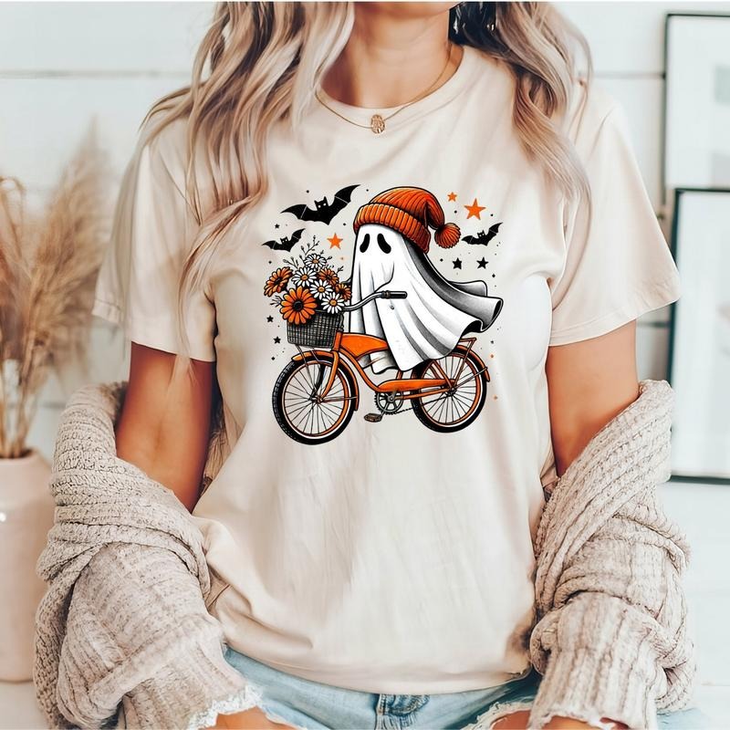 Halloween Ghost Shirt, Spooky Vibes Shirt, Spooky Season Ghost Shirt, Halloween Fall Shirts