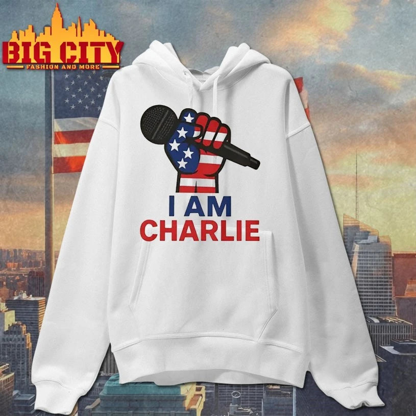 Hand and Mic Charlie Kirk I am Charlie shirt