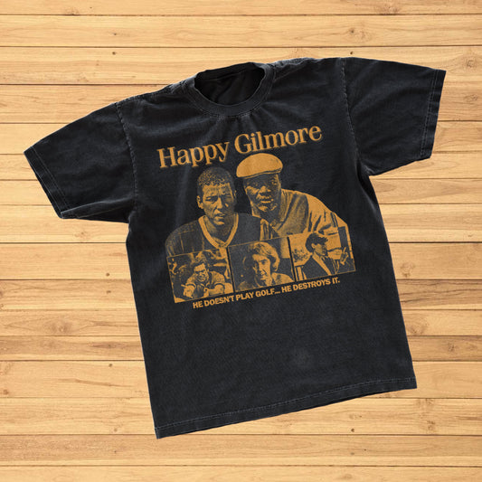 HAPPY G1LMORE 'GOAT OR GOLF' PROMO BLACK T-SHIRT